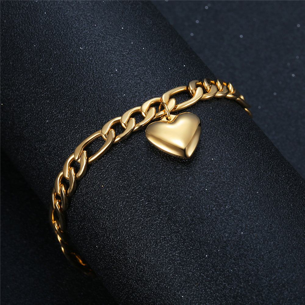 Anklet For Women Gold Color Stainless Steel Cuban Link Ankle Bracelets