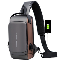 Waterproof Anti-Theft Men’s Chest Bag with USB Port – Multi-Function Crossbody Sling Travel Bag