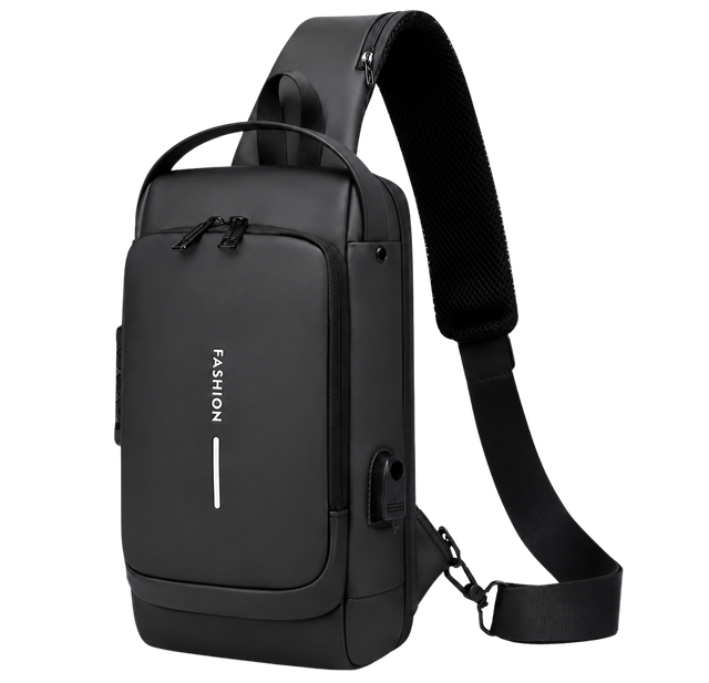 Black anti-theft crossbody bag