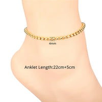Thumbnail for Vintage Ankle Bracelet For Women Bohemian Gold Color Cuban Anklets