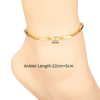 Thumbnail for Vintage Ankle Bracelet For Women Bohemian Gold Color Cuban Anklets