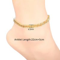 Thumbnail for Vintage Ankle Bracelet For Women Bohemian Gold Color Cuban Anklets