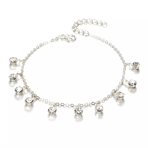 Vintage Fashion Pendant Crystal Anklet For Women Link Chin Bohemian