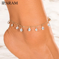 Thumbnail for Vintage Fashion Pendant Crystal Anklet For Women Link Chin Bohemian