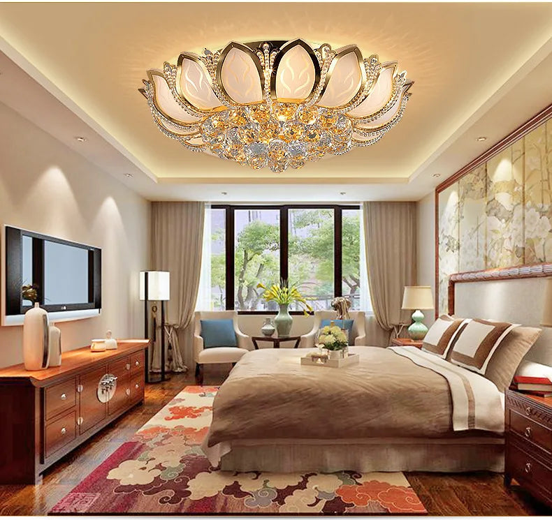 plafondlamp plafonnier led moderne ceiling lamp crystal kristall