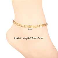 Thumbnail for Vintage Ankle Bracelet For Women Bohemian Gold Color Cuban Anklets