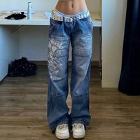 Thumbnail for Harajuku Grunge Vintage Low Waisted Cargo Pants Y2k Aesthetics Indie