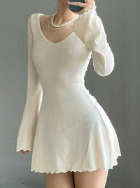 Thumbnail for Women Knitting Office Dress | Spring Slim Fit Knitted Dress | Womens