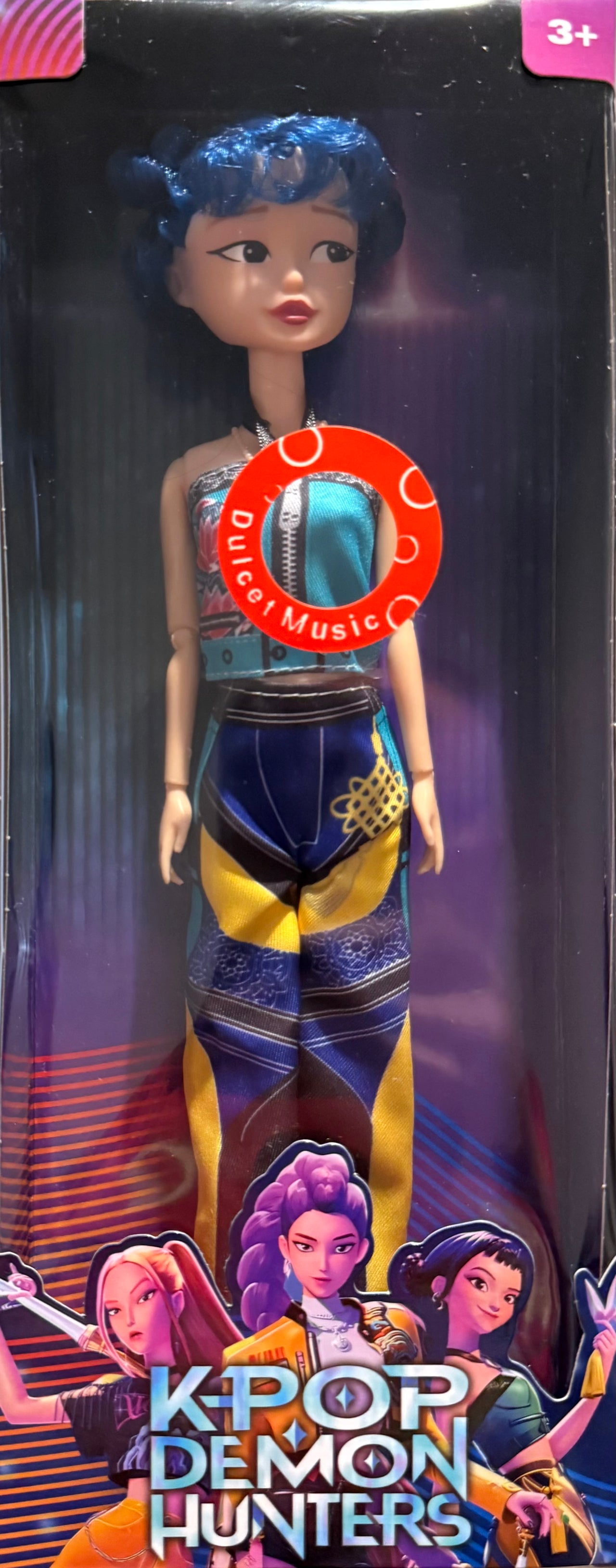 Mira 12-inch articulated K-Pop Demon Hunter doll in packaging with anime outfit.