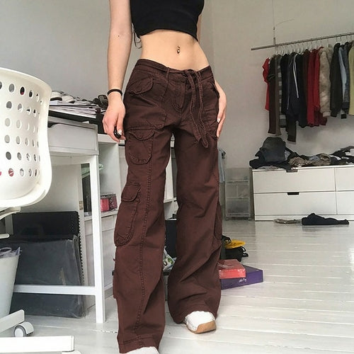 Parachute Pants Y2k Vintage Cargo Pants Women Streetwear Sweatpants