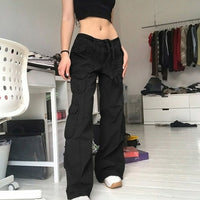 Thumbnail for Parachute Pants Y2k Vintage Cargo Pants Women Streetwear Sweatpants