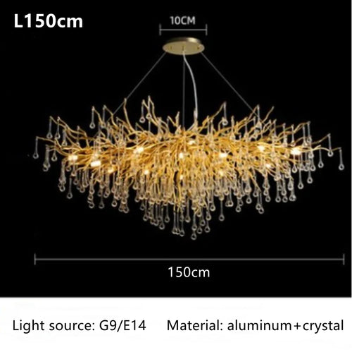 New Luxury LED Crystal Chandeliers Modern Ceiling Hanging Lamp lustre
