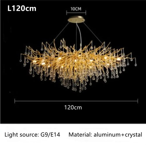 New Luxury LED Crystal Chandeliers Modern Ceiling Hanging Lamp lustre