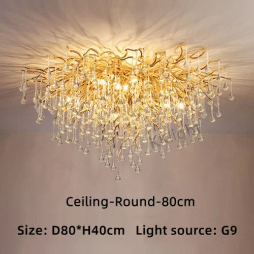New Luxury LED Crystal Chandeliers Modern Ceiling Hanging Lamp lustre