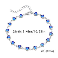 Thumbnail for Vintage Boho Love Heart Crystal Colorful Anklet for Women Butterfly