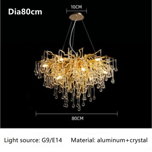 New Luxury LED Crystal Chandeliers Modern Ceiling Hanging Lamp lustre