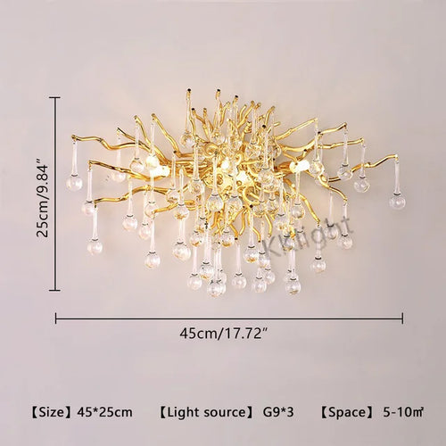 New Luxury LED Crystal Chandeliers Modern Ceiling Hanging Lamp lustre