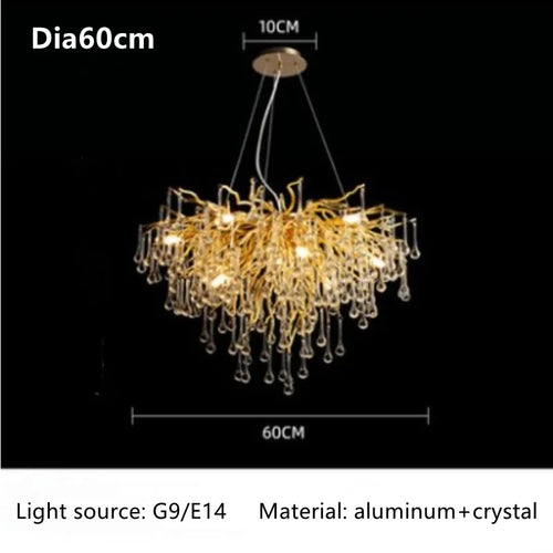 New Luxury LED Crystal Chandeliers Modern Ceiling Hanging Lamp lustre