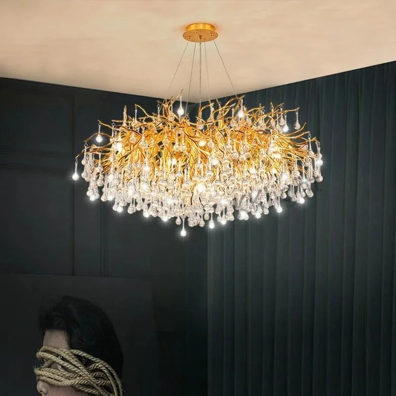 New Luxury LED Crystal Chandeliers Modern Ceiling Hanging Lamp lustre