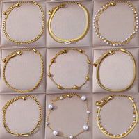 Thumbnail for Stainless Steel Bead Chain Anklets for Women Accessories Gold Color