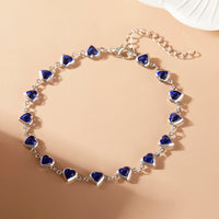 Thumbnail for Vintage Boho Love Heart Crystal Colorful Anklet for Women Butterfly