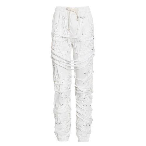 Bandage Casual Solid Pants Women Fitness Sweatpants Winter Clothing
