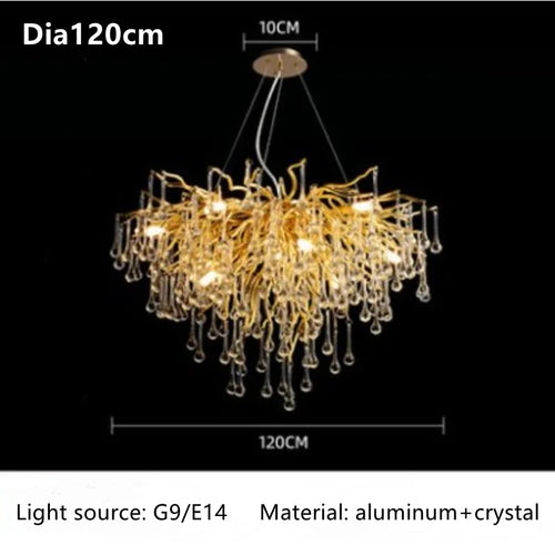 New Luxury LED Crystal Chandeliers Modern Ceiling Hanging Lamp lustre