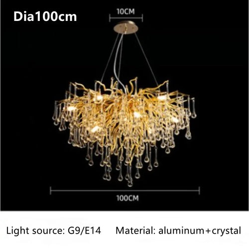 New Luxury LED Crystal Chandeliers Modern Ceiling Hanging Lamp lustre
