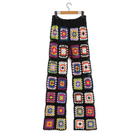 Thumbnail for Fitshinling Bohemian Vintage Pants Handmade Crochet Patchwork
