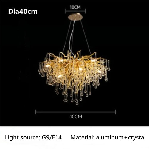 New Luxury LED Crystal Chandeliers Modern Ceiling Hanging Lamp lustre