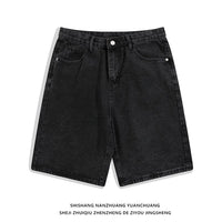 Thumbnail for Y2K Baggy Shorts Mens New Wing Embroidered Denim Shorts Vintage