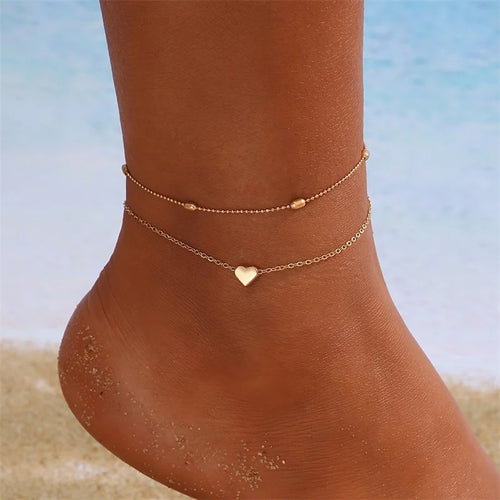Vintage Boho Rhinestone Butterfly Pendant Anklet For Women Bohemian