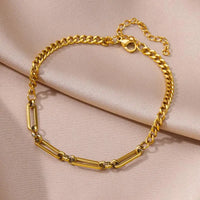 Thumbnail for Stainless Steel Bead Chain Anklets for Women Accessories Gold Color