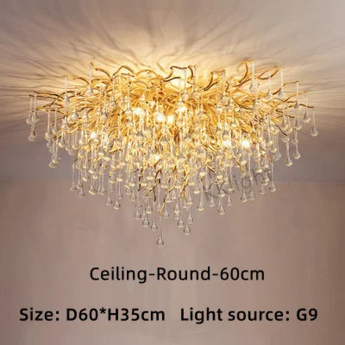New Luxury LED Crystal Chandeliers Modern Ceiling Hanging Lamp lustre