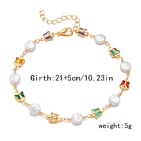 Thumbnail for Vintage Boho Love Heart Crystal Colorful Anklet for Women Butterfly