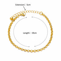 Thumbnail for Stainless Steel Bead Chain Anklets for Women Accessories Gold Color