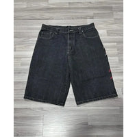 Thumbnail for Y2K Baggy Shorts Mens New Wing Embroidered Denim Shorts Vintage