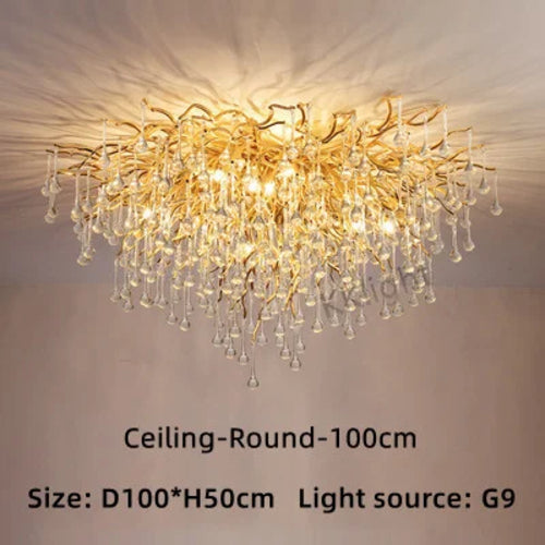 New Luxury LED Crystal Chandeliers Modern Ceiling Hanging Lamp lustre