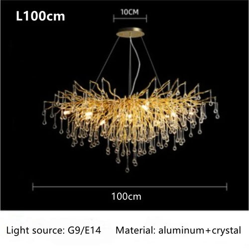 New Luxury LED Crystal Chandeliers Modern Ceiling Hanging Lamp lustre