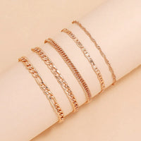 Thumbnail for Fashion Metal Chain Anklet Set For Women Vintage Ankle Bracelets