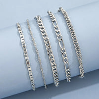 Thumbnail for Fashion Metal Chain Anklet Set For Women Vintage Ankle Bracelets