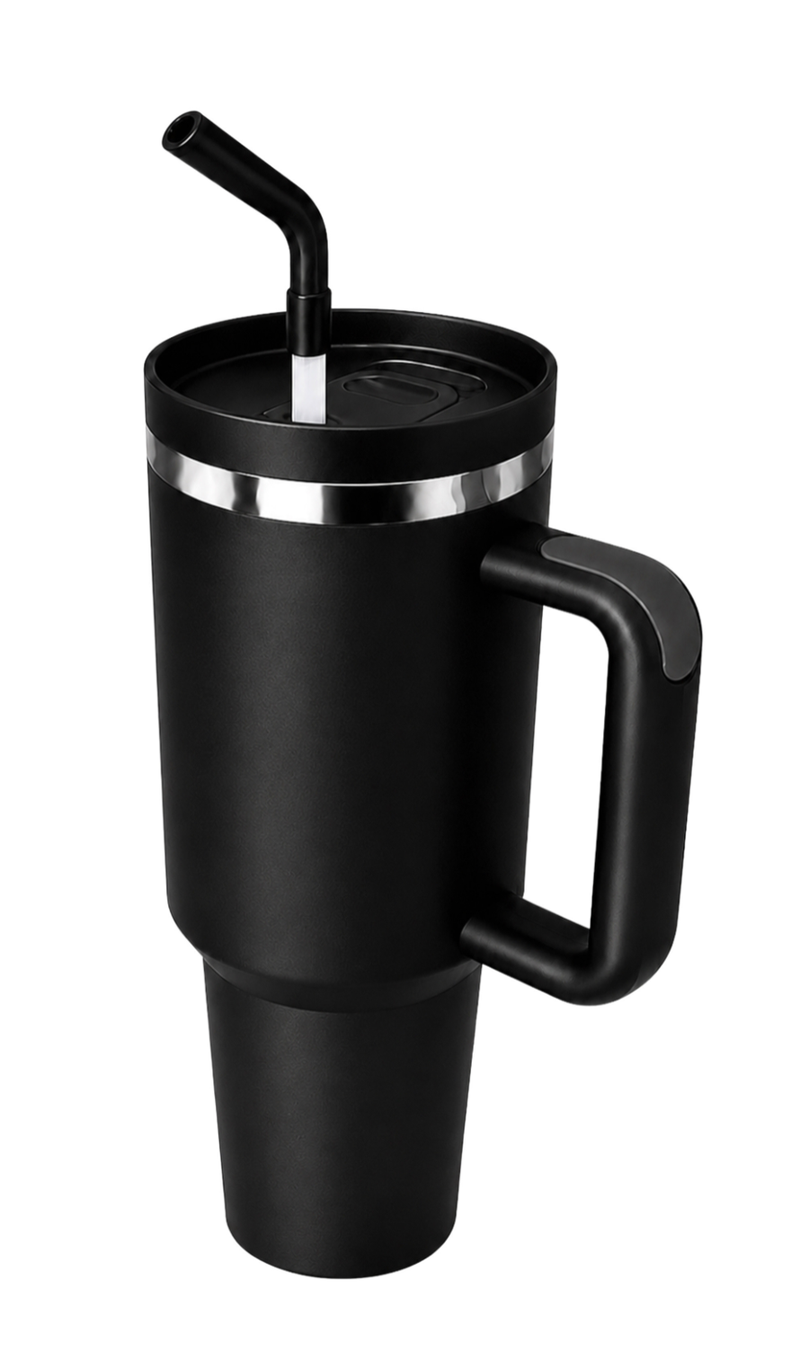 40oz Insulated Travel Tumbler with Handle &amp; Straw Lid