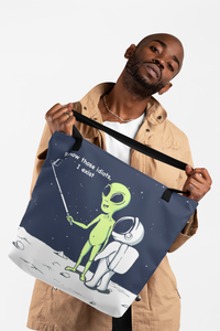 Thumbnail for Funny Alien, Show Those Idiots I Exist Tote BagFunny Alien Show Those Idiots I Exist Everyday practical high quality Tote Bag.  Comfortable with style ideal for the beach or out in town. Made from reliable materiHandbagsEXPRESS WOMEN'S FASHIONYellow PandoraFunny Alien, Show