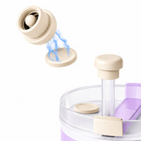 Close up of magnetic silicone straw cap for 40oz insulated stainless steel travel tumbler showing leak resistant magnetic closure and reusable straw lid protection