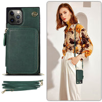 Thumbnail for Zipper Wallet Case with Adjustable Crossbody Strap for iphone