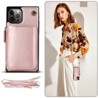Thumbnail for Zipper Wallet Case with Adjustable Crossbody Strap for iphone