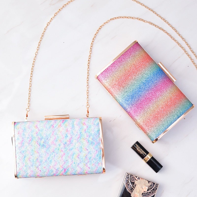 Candy Color Box Party Clutch Purses  and Handbags for Women Chic
