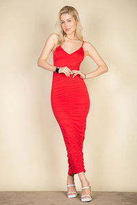 Thumbnail for Cami Ruched Bodycon Midi Dress (CAPELLA)
